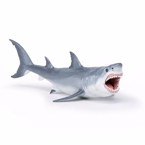 Papo Megalodon Realistic Figure Toy from the Dinosaurs Collection in Grey and Multicolour – 1
