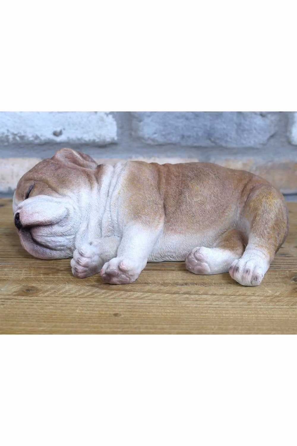 Gifts Direct 2 U Sleeping English Bulldog Puppy Ornament, Brown Resin Sculpture – 2