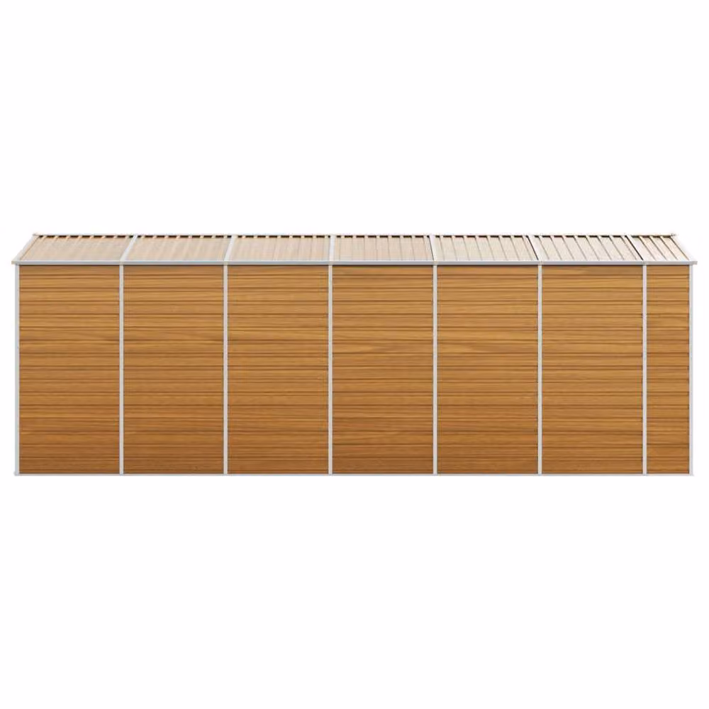 Berkfield Home Garden Shed in Light Brown, Galvanised Steel, W/D/H: 191 x 555 x 198 cm – 2