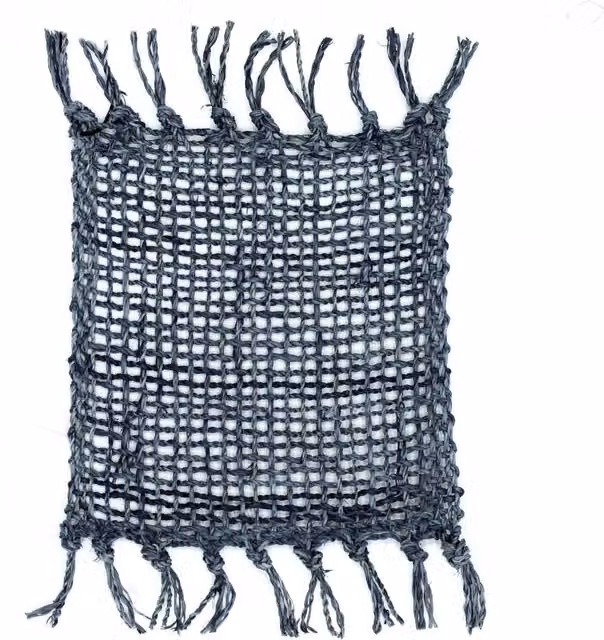 KDMK Rectangular Seagrass Coasters in Anthracite and Black, W: 15.0 cm, D: 11.0 cm