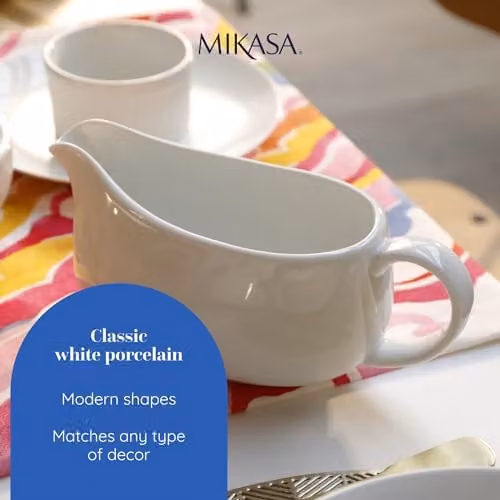 Mikasa White Porcelain Gravy Boat, 700ml – 3