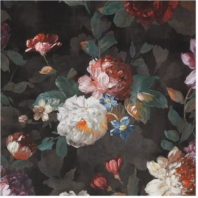 Superfresco Easy Isabelle Black Floral Botanical Wallpaper, Width: 52 cm