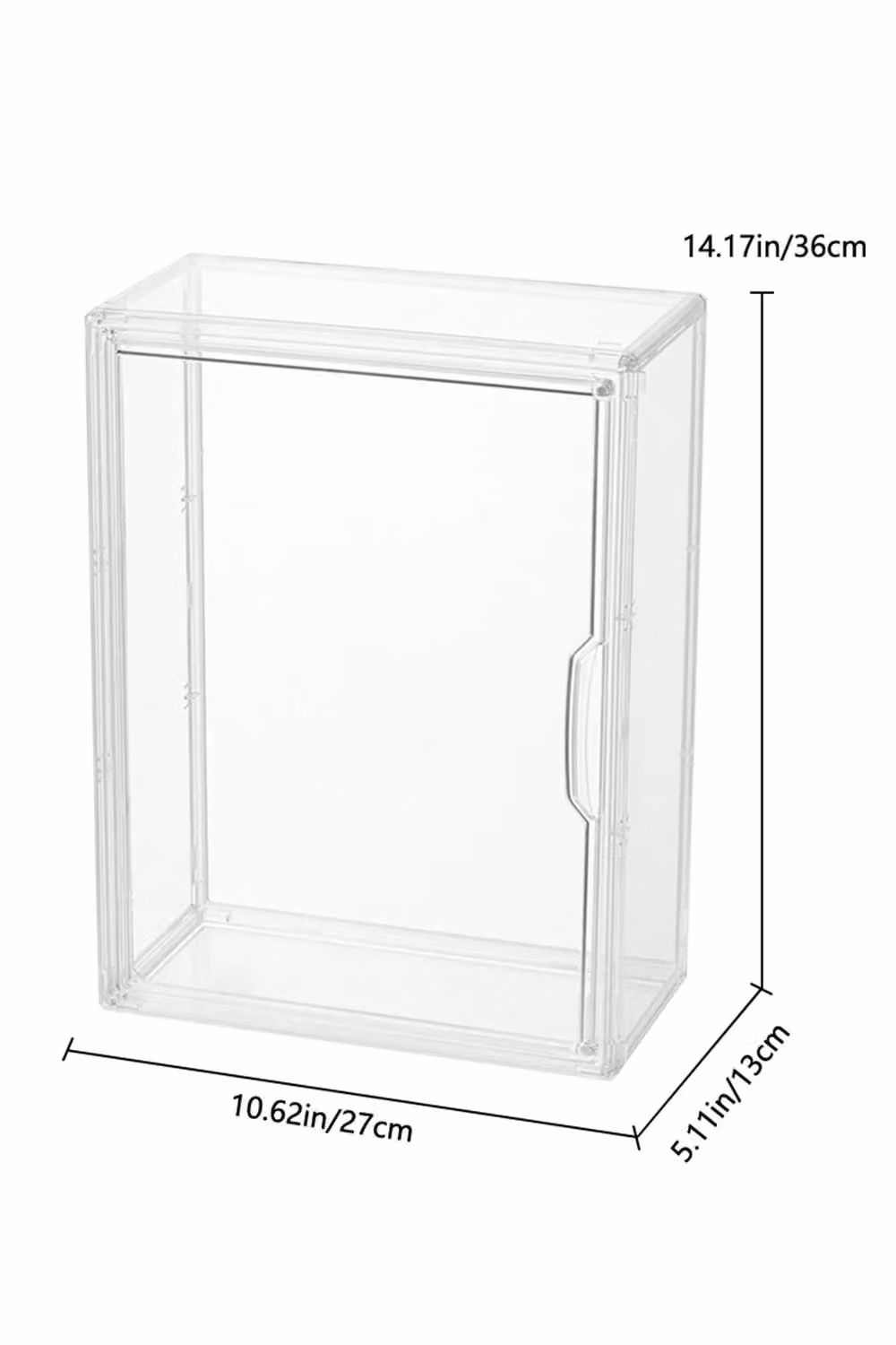 H&O Direct Wall Mounted Transparent Display Case with Glass Doors and Internal Shelves in White – 2