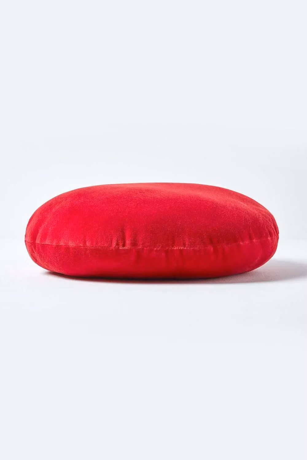 Homescapes Red Round Cotton Velvet Cushion, Diameter: 40 cm – 2