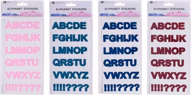 Art Studio Multicolour Alphabet Sticker Sheet for Children