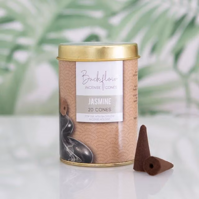 Elements Home Fragrance Jasmine Jumbo Backflow Cones, 6 Tins, Brown