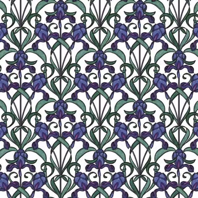 d-c-fix Minster Blue Self-Adhesive Stained Glass Window Film in Blue and Purple