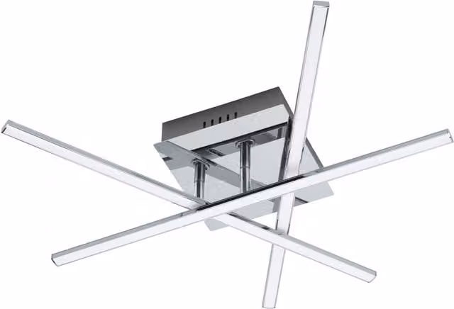 Loops Flush Ceiling Light in Chrome and White with Included 18W LED Bulb