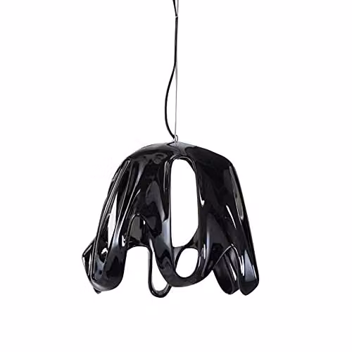 Netlighting Phantom Dome Pendant Light in Black and Chrome with Frosted White Glass