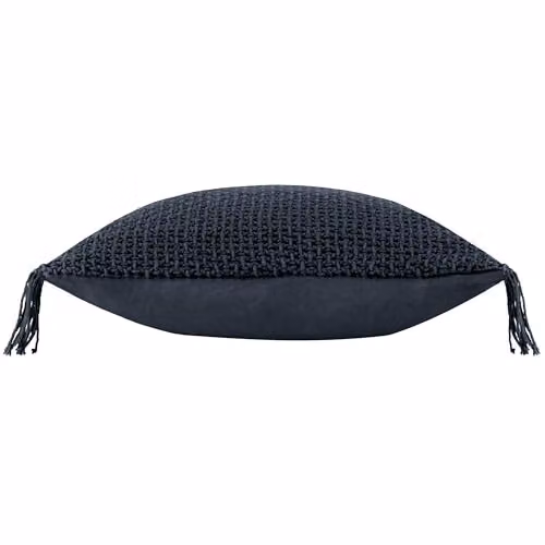 Riva Home Dusk Blue Knitted Cotton Square Cushion, W/D/H: 45 x 45 x 45 cm – 2