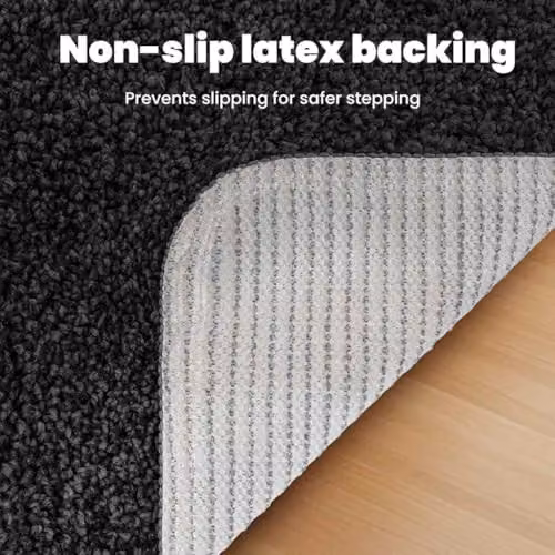 vidaXL Anti-slip Microfibre Bath Mat, Grey, W: 80 cm, D: 50 cm – 5