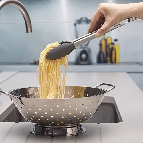Zeal Silicone and Stainless Steel Non-Stick Kitchen Tongs in Grey – 4