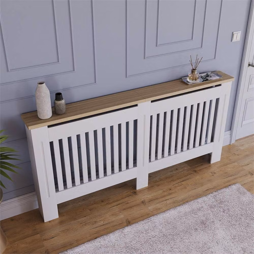 FORGEVIO Arl White Wood Grill Cabinet with Hinged Doors and Internal Shelves in White – 2