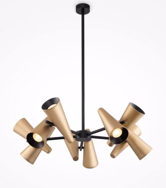 Maytoni Giro Modern 10 Light Multi Arm Pendant Light in Gold/Brass with GU10 Sockets