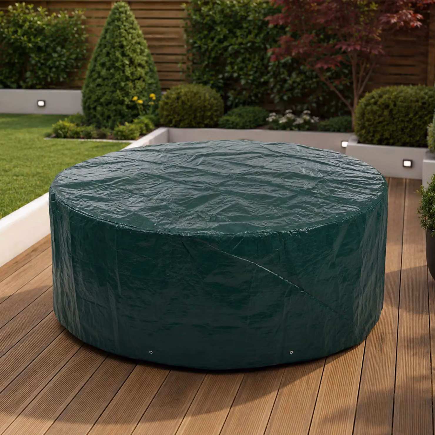 Oypla Waterproof Round Patio Table and Chair Cover in Green – 3