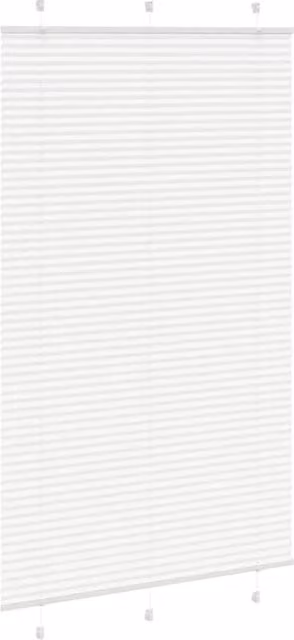 Berkfield Home Single Pleat Polyester Fabric Blind in White, W: 115 cm, H: 200 cm
