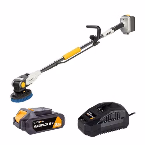 Batavia Maxxpack 18V Twin Brushless Cordless Power Scrubber Set in Blue with 2 x 2.0Ah Batteries and Charger – 1