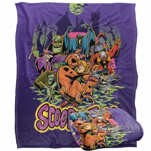 LOGOVISION Scooby Doo Spooky Poster Scene Super Soft Fleece Throw Blanket, Multicolour, W/D/H: 152 x 127 cm – 1