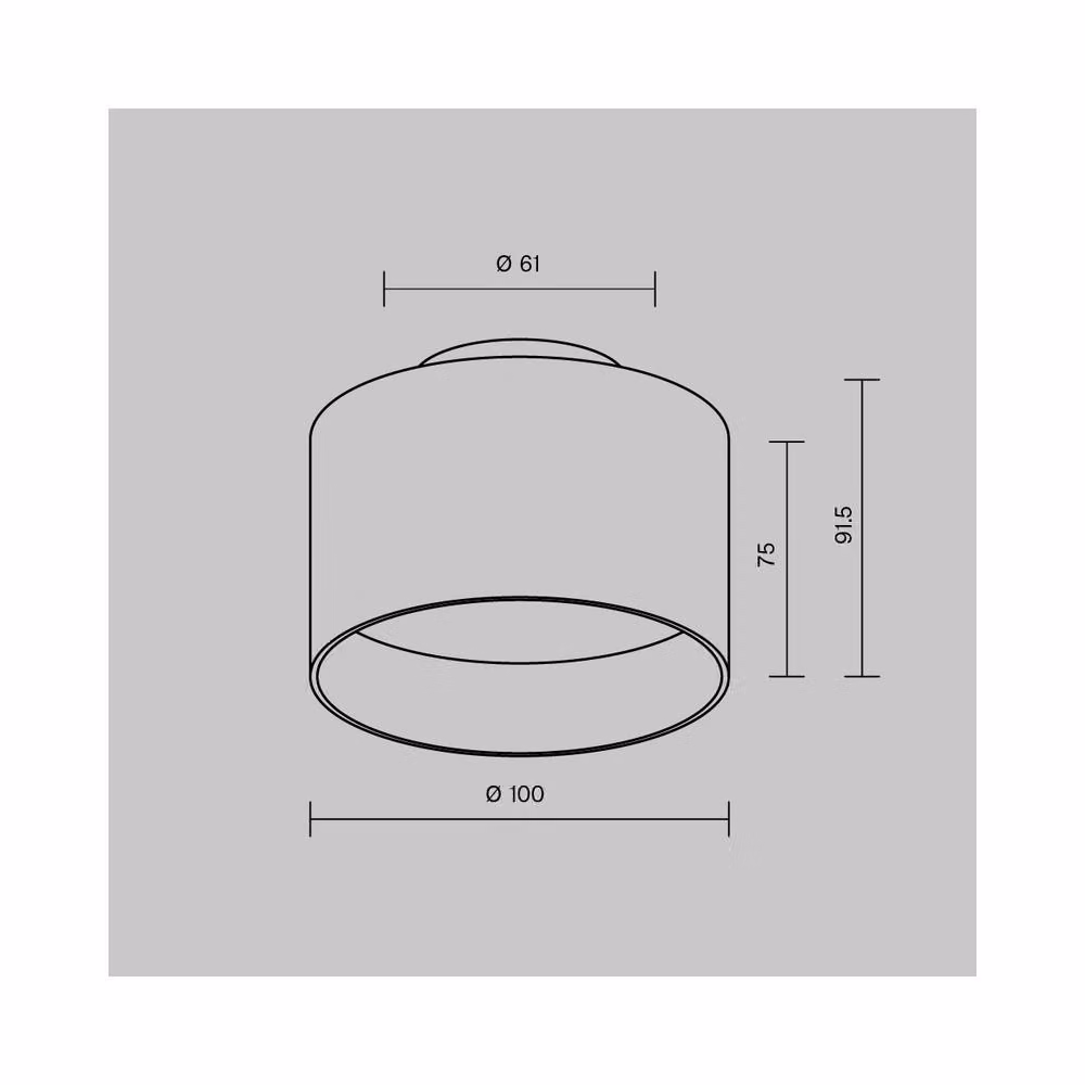 Netlighting Planet Surface Mounted LED Downlight, Black, 4000K, 620lm – 2