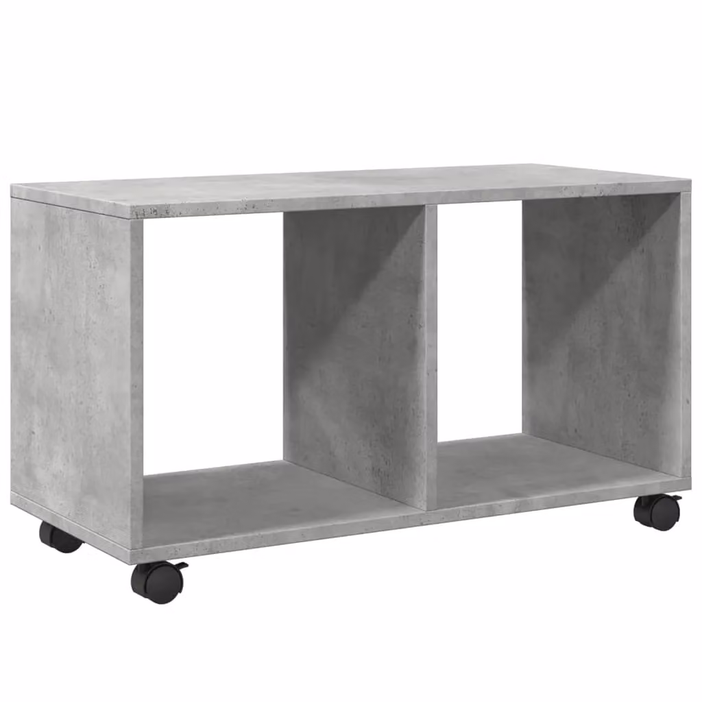 vidaXL Rolling Cabinet in Concrete Grey, Engineered Wood, W/D/H: 72 x 33 x 42.5 cm – 2