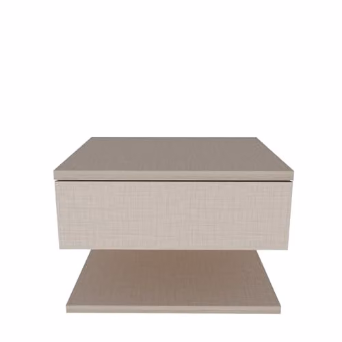 DECOROTIKA Vivid Floating Bedside Table with One Drawer and One Open Shelf, Wall Mounted, Cotton Beige, W/D/H: 45 x 31.39 x 36.8 cm – 3