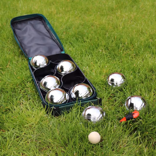 Garden Mile French Boules in Silver Steel