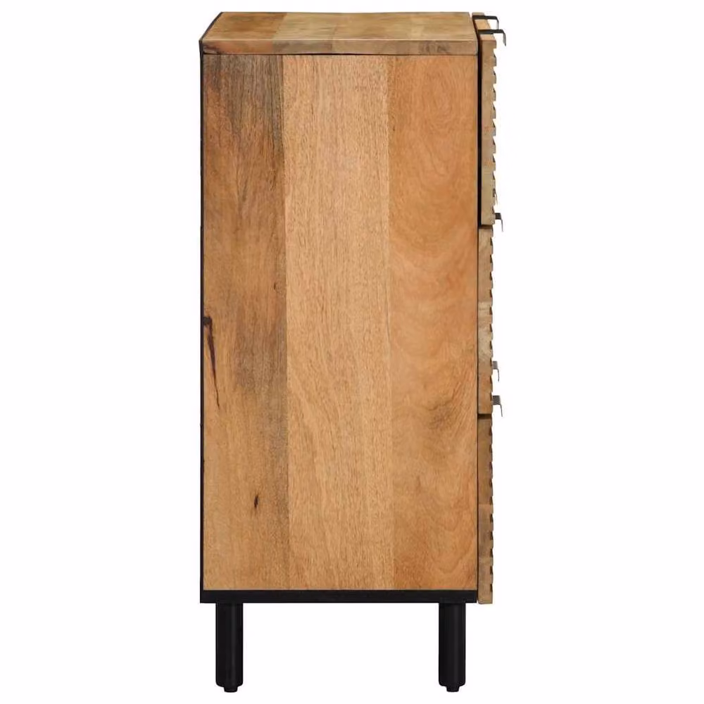 Berkfield Home Set of 2 Brown Mango Wood Sideboards, W: 60 cm, D: 33 cm, H: 75 cm – 2
