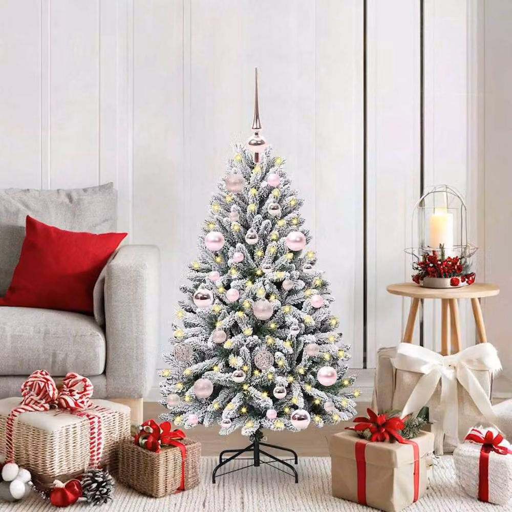Berkfield Home Elegant Artificial Christmas Tree in Green and White, Height: 120 cm – 2