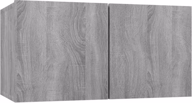 Berkfield Home Wall Mounted Hanging TV Cabinet in Grey Sonoma, W/D/H: 60 x 30 x 30 cm