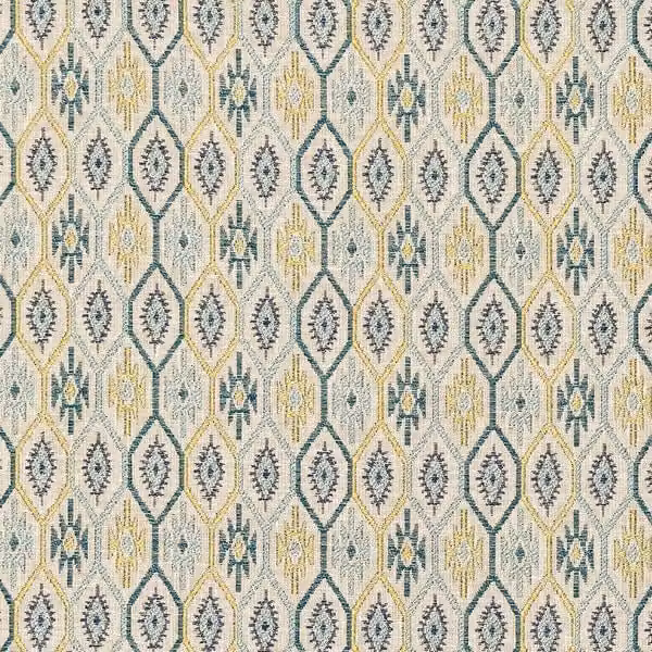 Terrys Santa Maria Fabric in Seafoam, Blue, Yellow and Multicolour