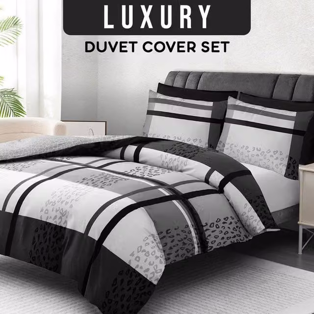Pamposh Grey Brushed Microfibre Duvet Cover Set, 140 x 200 cm – 1