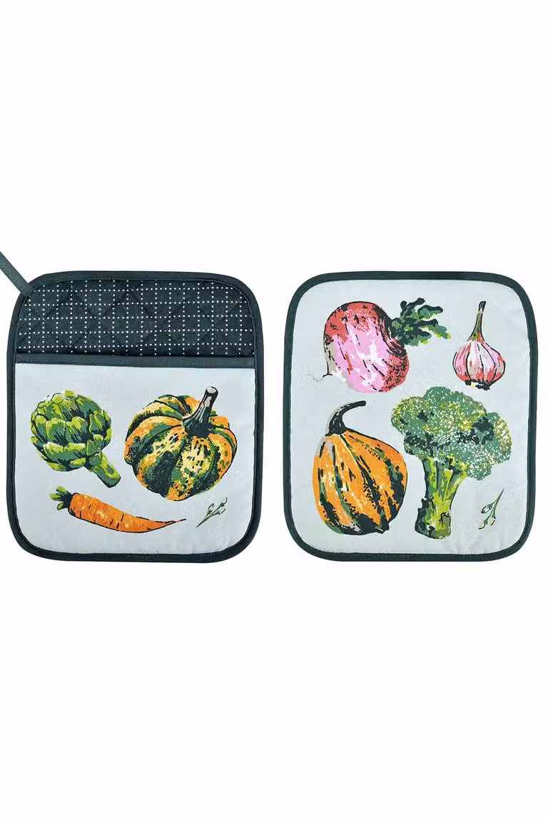 Ulster Weavers Vegetable Medley Leaf Print 100% Cotton Pot Mitt in Multicolour