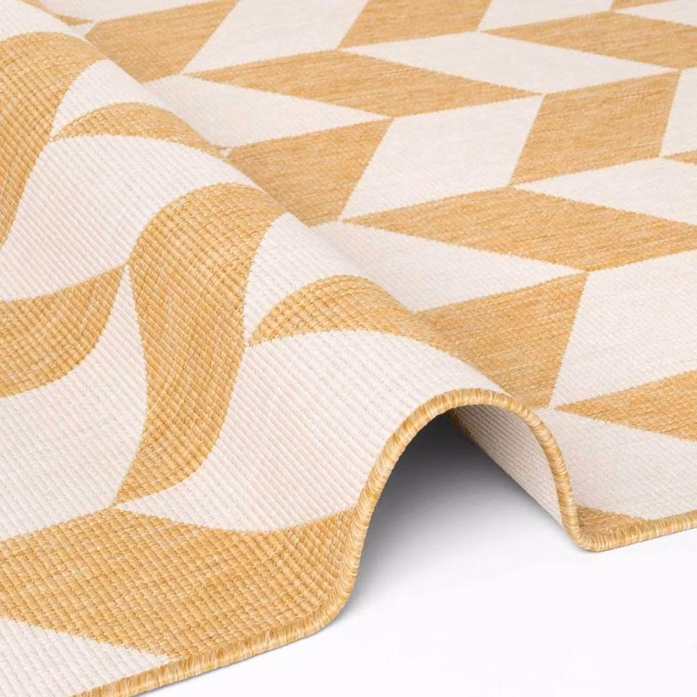 Ted Baker Terrick Reversible Indoor Outdoor Chevron Design Rug in Yellow, W/D: 200 x 300 cm – 6