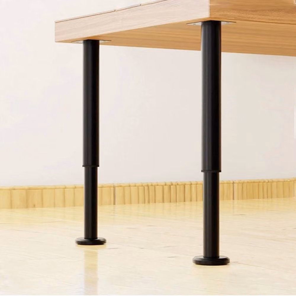 PAWNORA Set of 4 Adjustable Steel Table Legs in Black, Height: 25-42 cm – 4