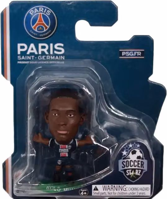 SoccerStarz Paris Saint-Germain Randal Kolo Muani Mini Character Figure, Black, Multicolour, Height: 5 cm
