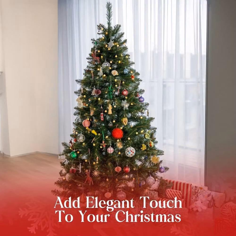 NESTLUNE Premium Realistic Artificial Christmas Tree in Green, H 100 cm x W 60 cm – 5