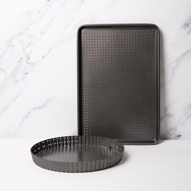 MasterClass 2pc Crusty Bake Non-Stick Bakeware Set in Grey – 1