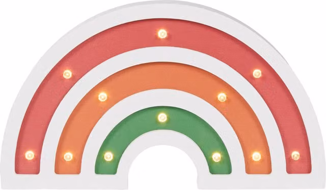 Litecraft Glow Rainbow RGB Table Lamp in White and Multicolour