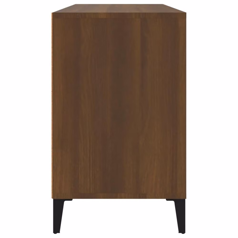 Berkfield Home Shoe Cabinet in Brown Oak, W/D/H: 102 x 36 x 60 cm – 3