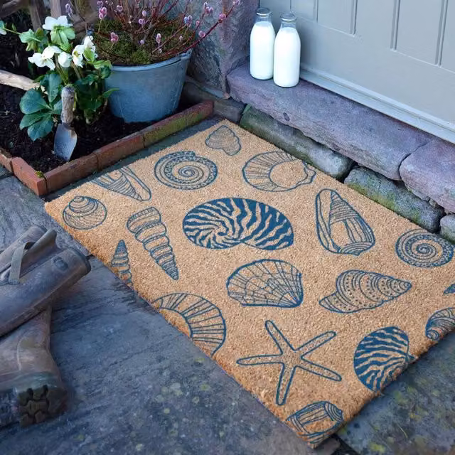 Artsy Mats Shells Doormat in Brown, W/D: 90 x 60 cm