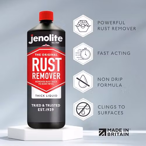 JENOLITE Rust Remover Thick Liquid, 1L Non-Drip Formula for Metal Surfaces – 2