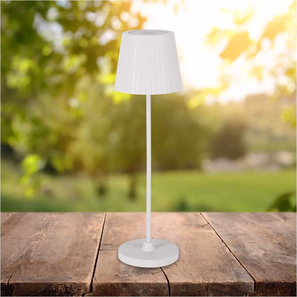Loops 2 Pack White LED Touch Table Lamps with Included Bulbs for Modern Home Decor – 2