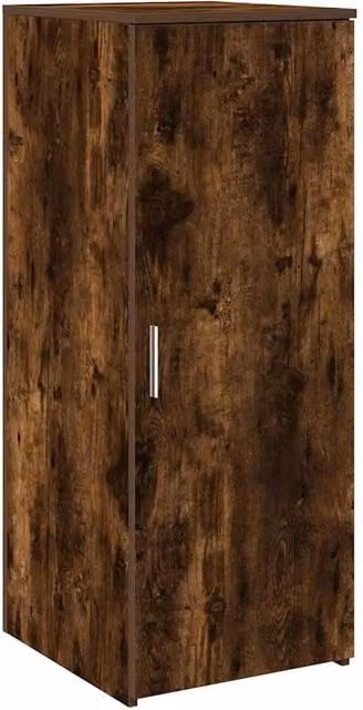 Berkfield Home Modern Wall Mounted Storage Cabinet in Smoked Oak Brown, W/D/H: 40 x 45 x 103.5 cm
