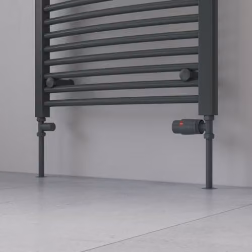 UK Radiators Stirling Bold Anthracite Thermostatic Radiator Valve and Lockshield Set – 3