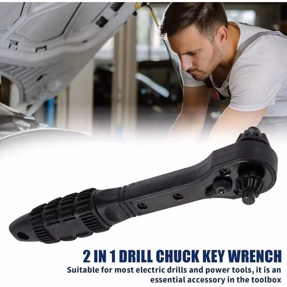 SPETLEK Black Drill Chuck Key Ratchet Spanner Wrench for 1.5 to 13mm – 6