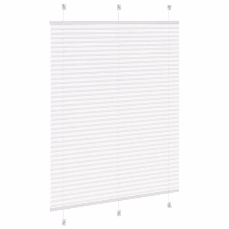 Berkfield Home Single Pleat Fabric Blind in White, W: 105 cm, H: 100 cm