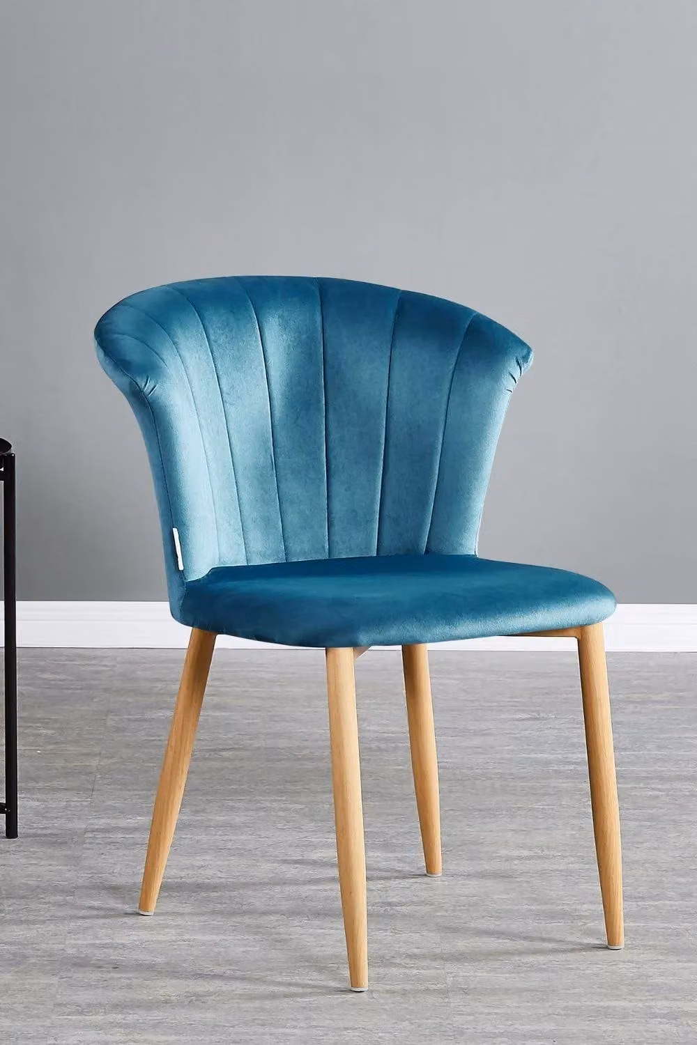 Life Interiors Elsa Velvet Dining Chairs in Blue, Set of 2 – 2