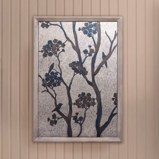 Voyage Maison Paloma Antique Mirror in Beige with Floral Design – 1