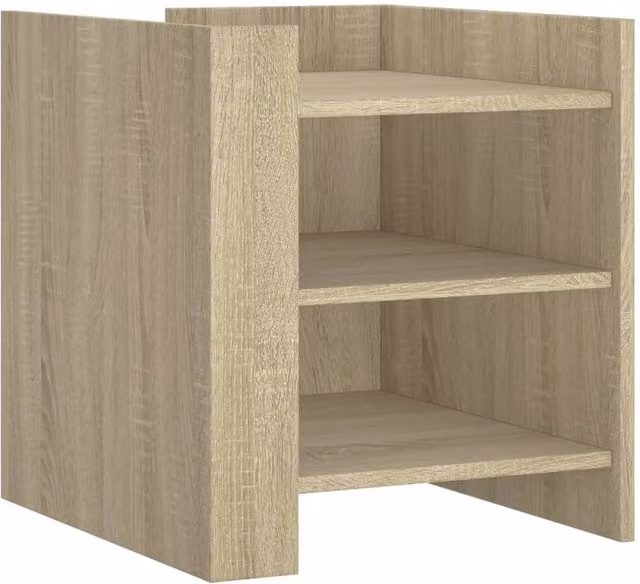 Berkfield Home Sonoma Oak Bedside Cabinet in Light Brown, W/D/H: 45 x 50 x 50 cm