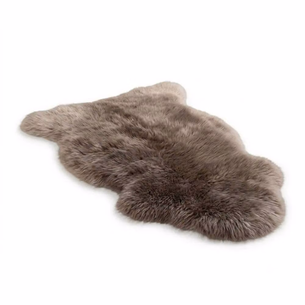 Infinity Leather Natural Wool Single Sheepskin Rug in Medium Beige, W: 90 cm, D: 60 cm – 2